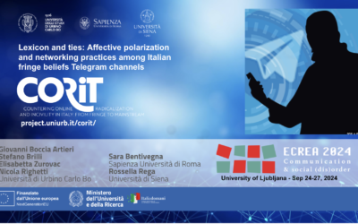 Lexicon and ties: affective polarization and networking practices among Italian fringe beliefs Telegram channels // ECREA 2024